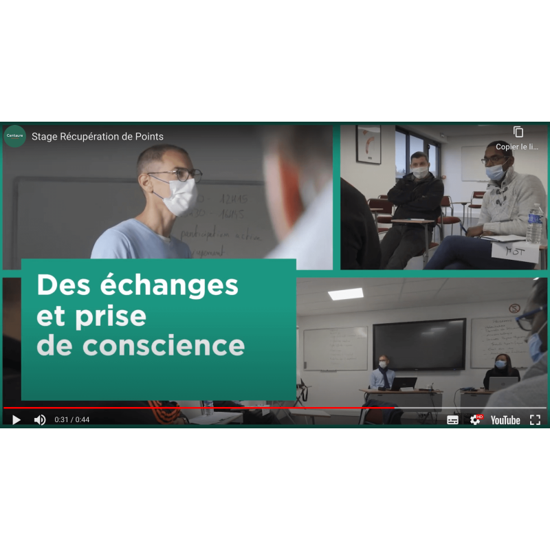 Stage de récupération de points / sensibilisation à la sécurité routière